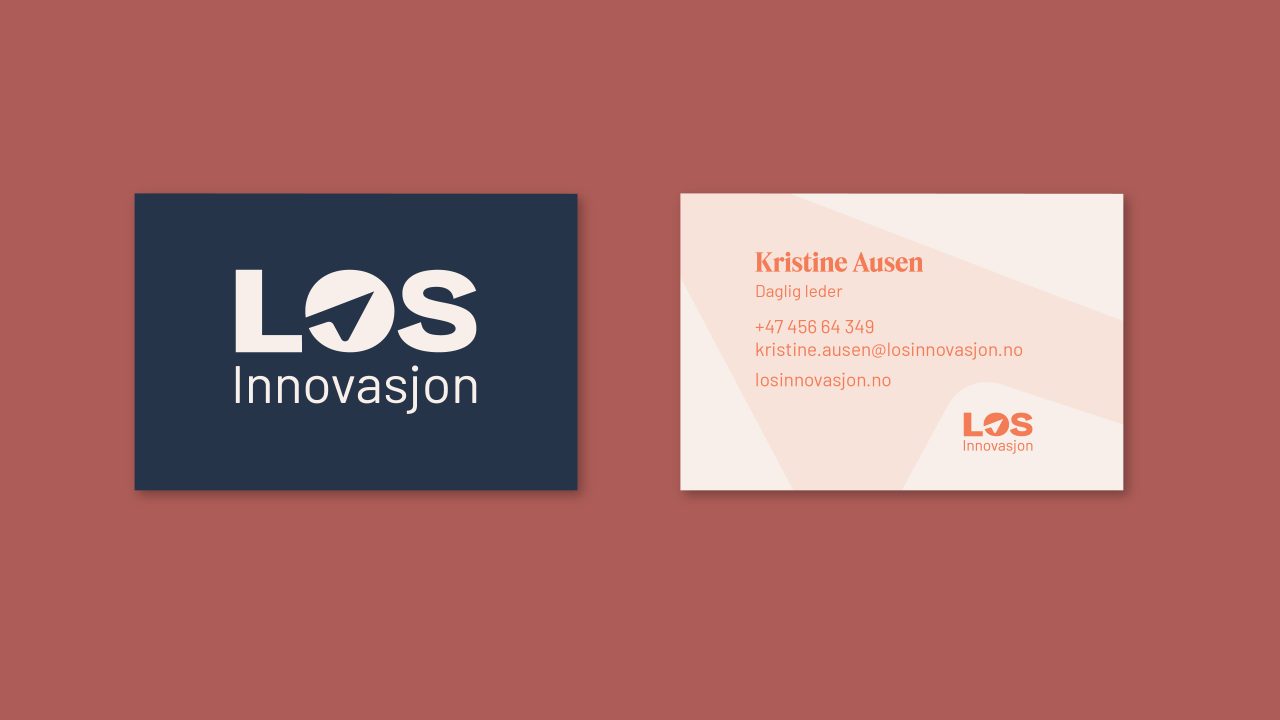 Visittkort Los Innovasjon, , designet av Ikke A4