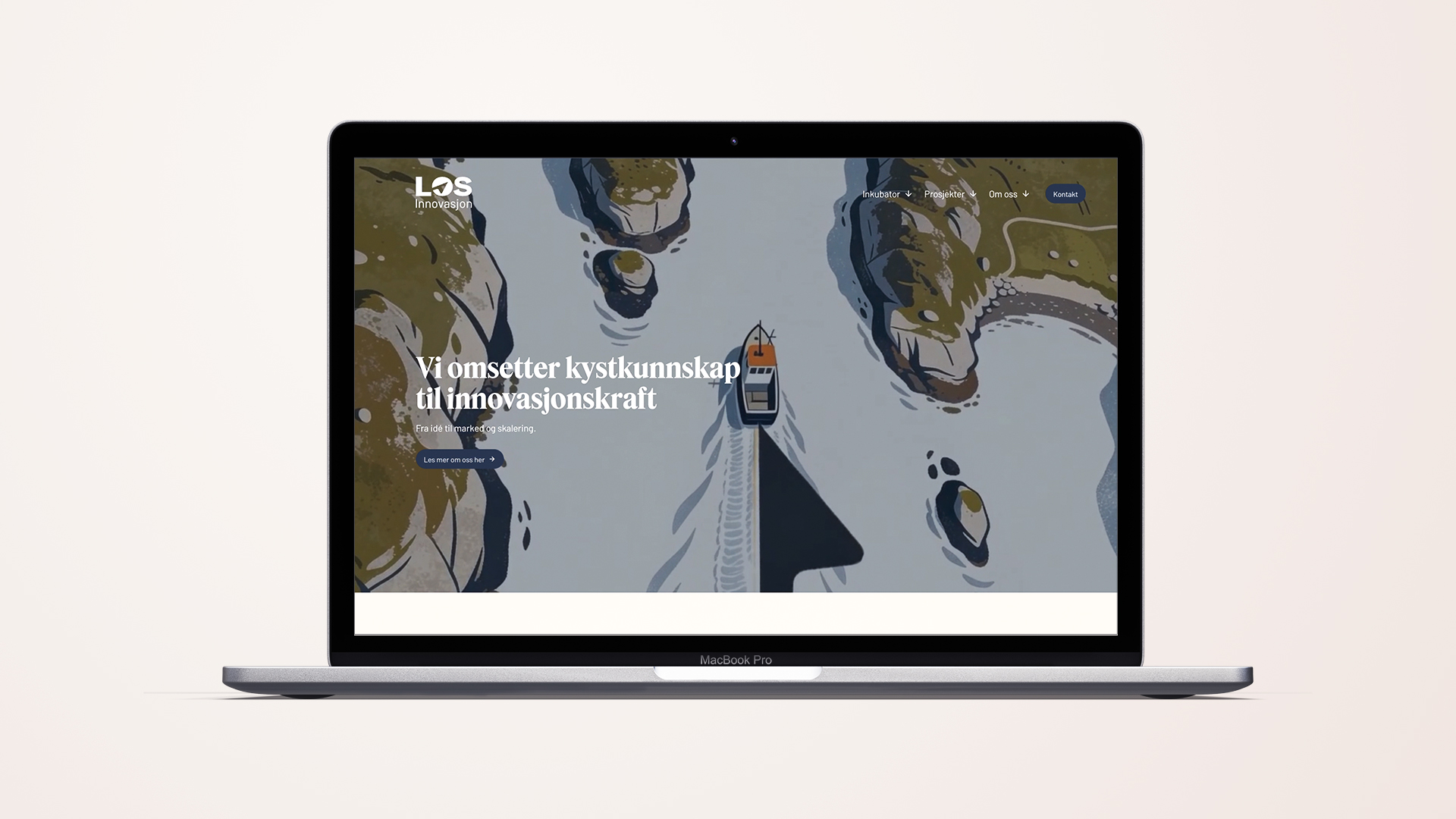 Los Innovasjon webbside, design Ikke A4